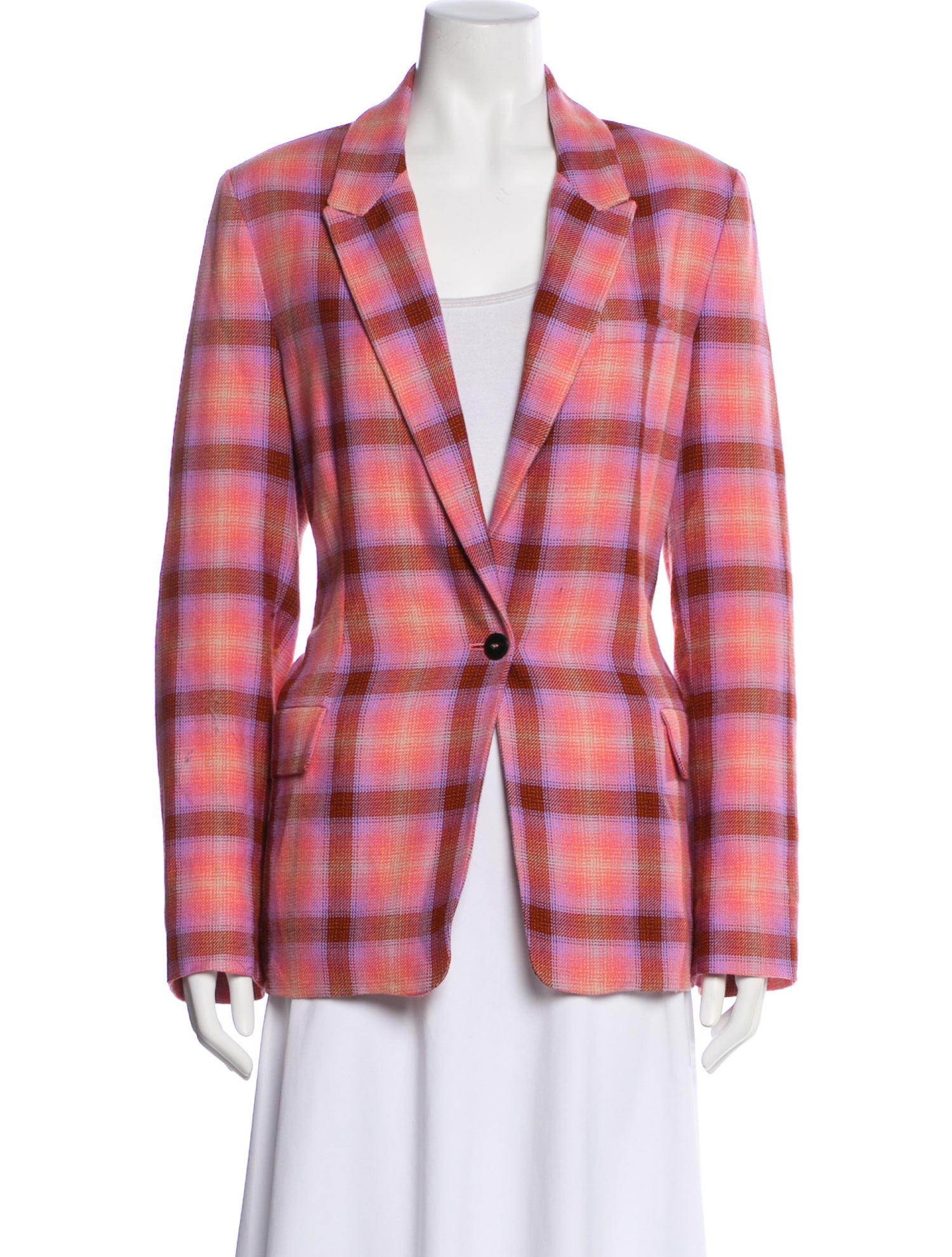forte_forte Plaid Print Blazer