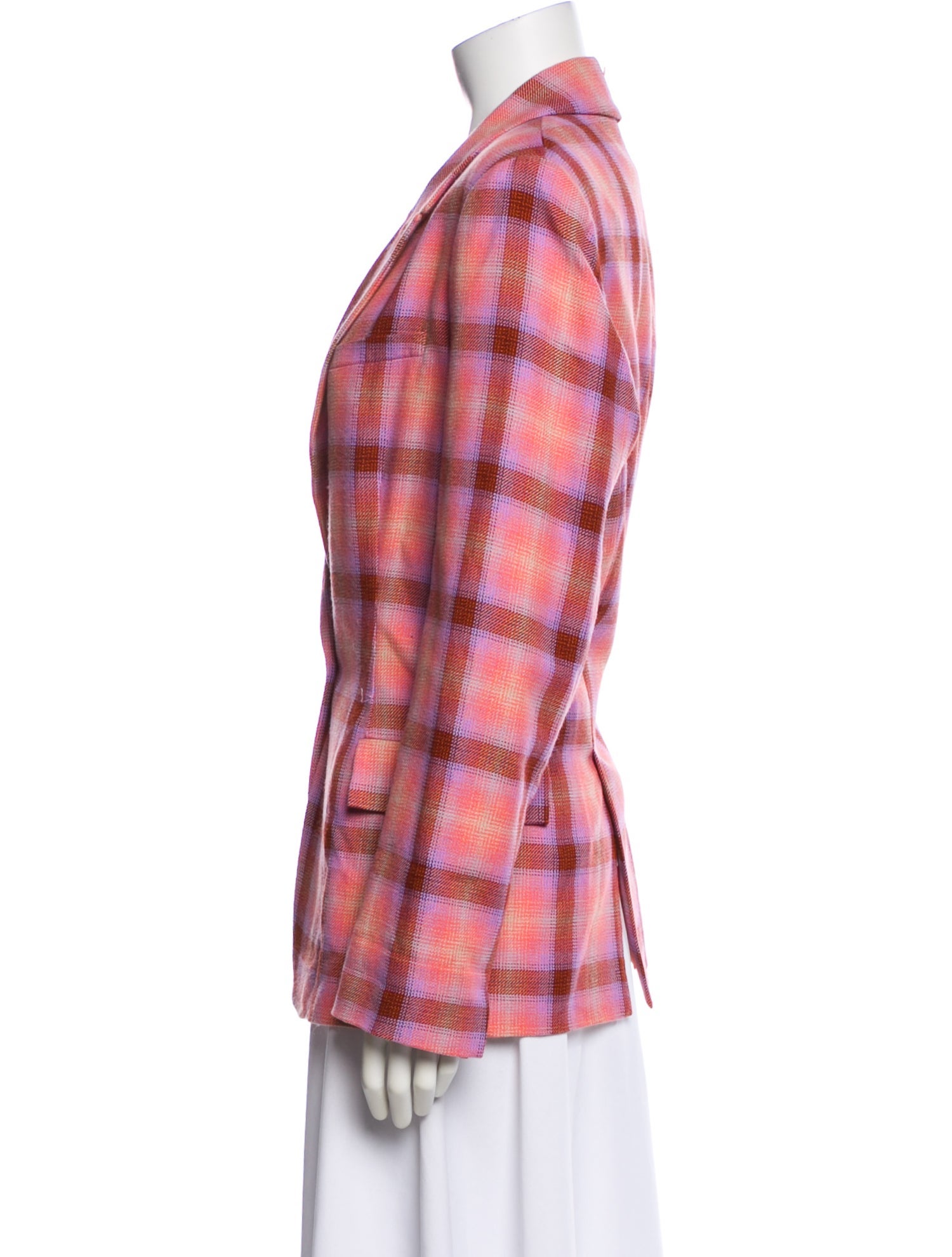 forte_forte Plaid Print Blazer