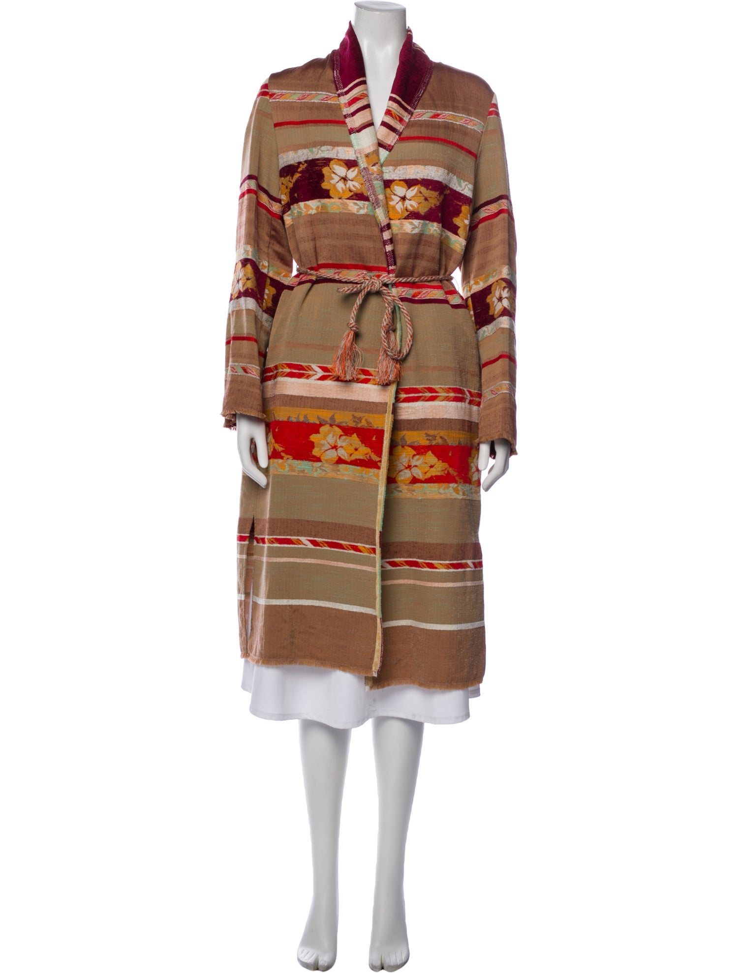 forte_forte Printed Trench Coat w/ Tags