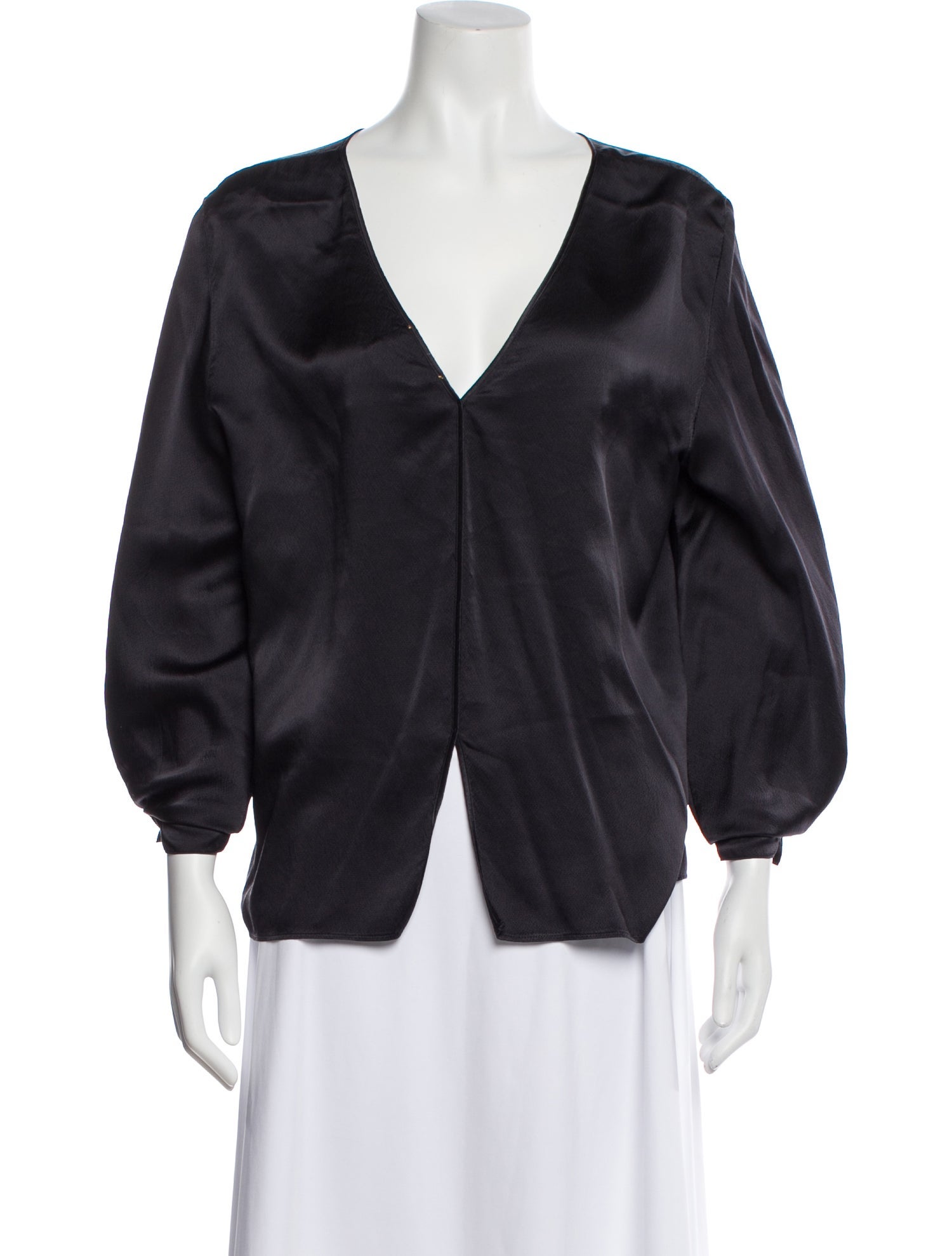 forte_forte Silk V-Neck Blouse