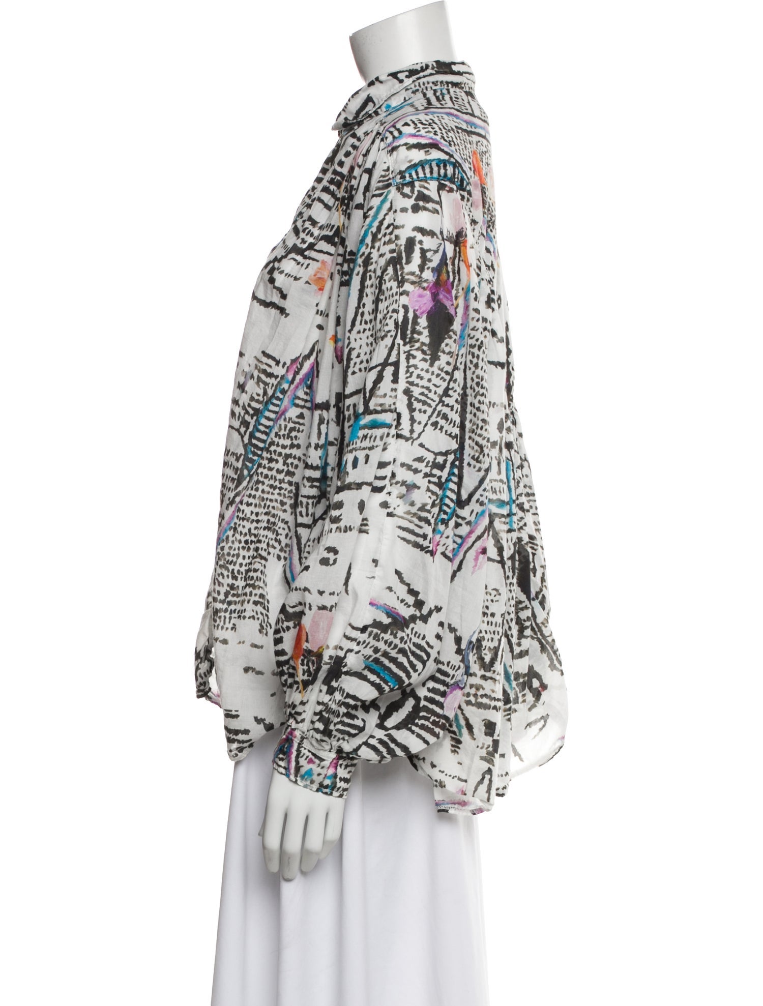 forte_forte Printed Long Sleeve Blouse