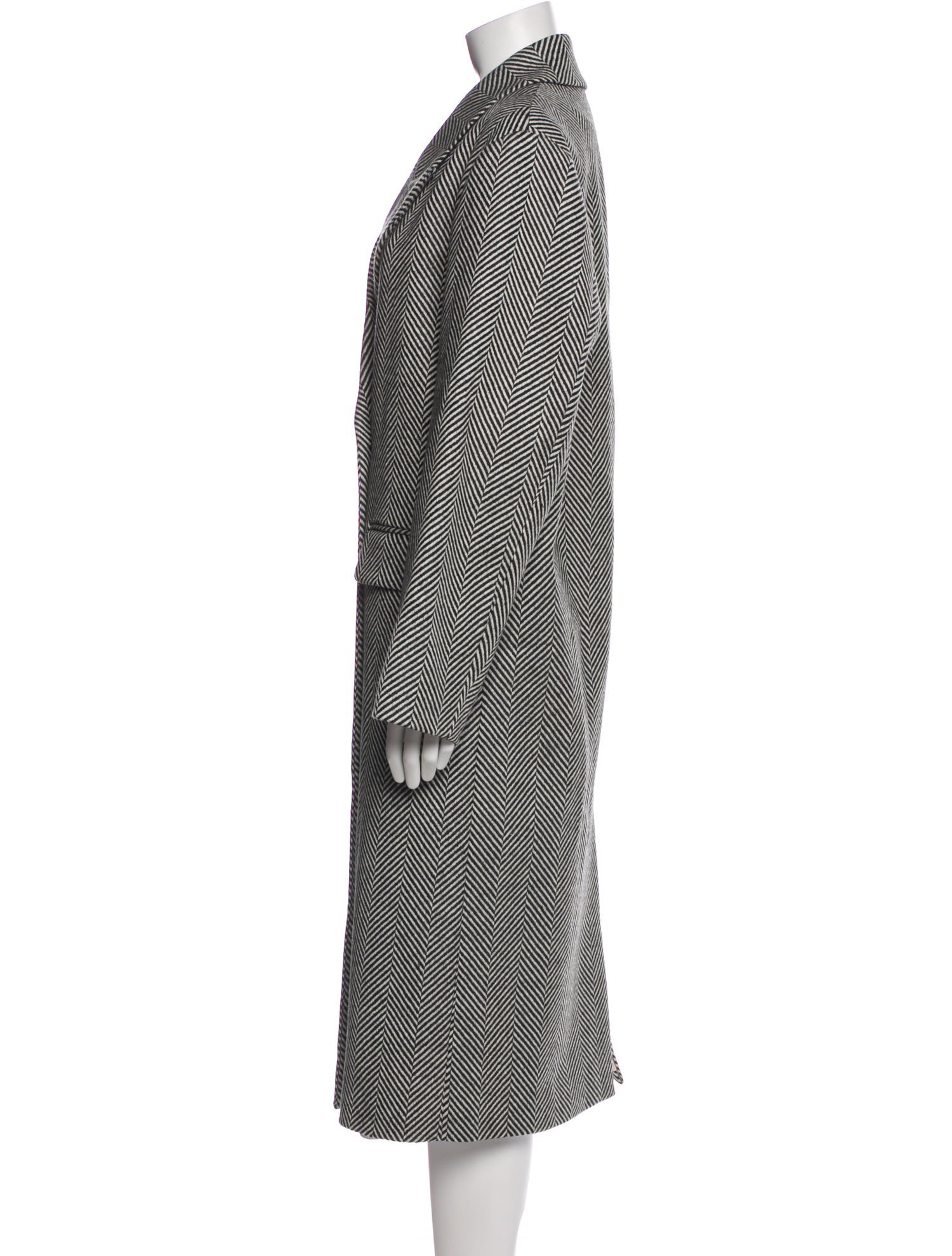 forte_forte Virgin Wool Striped Coat