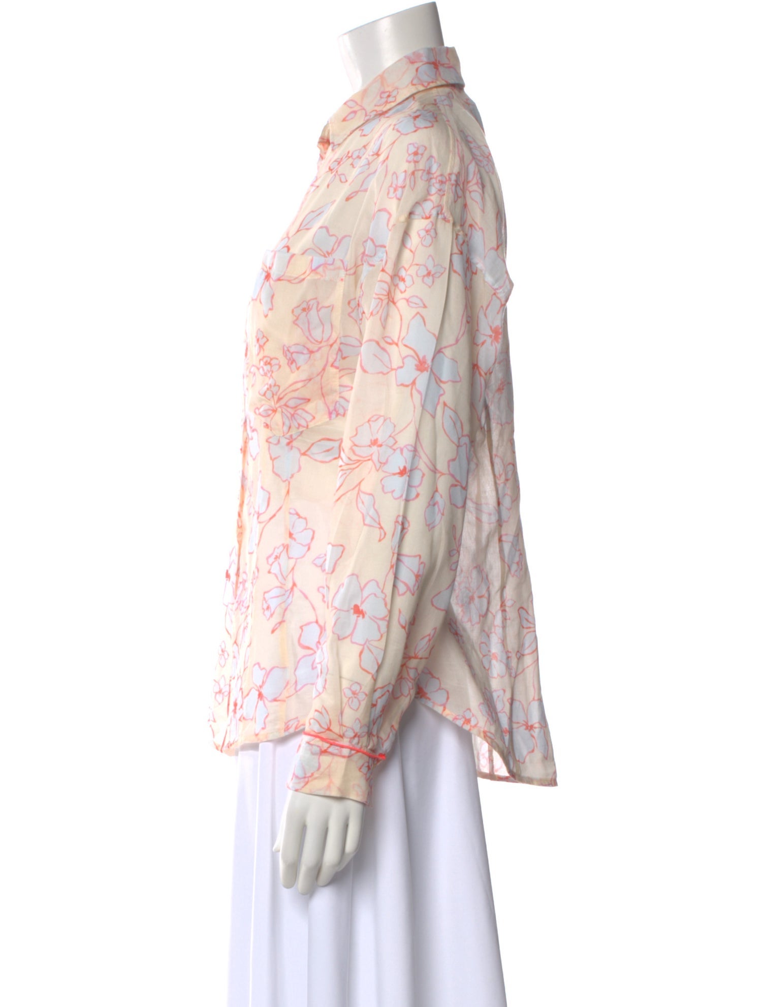 forte_forte Floral Print Long Sleeve Blouse