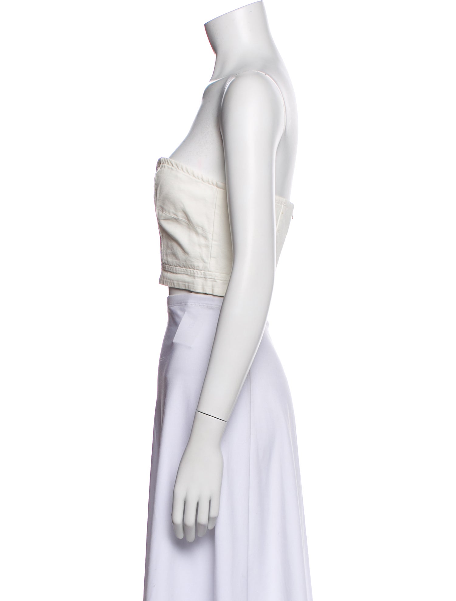 forte_forte Strapless Crop Top