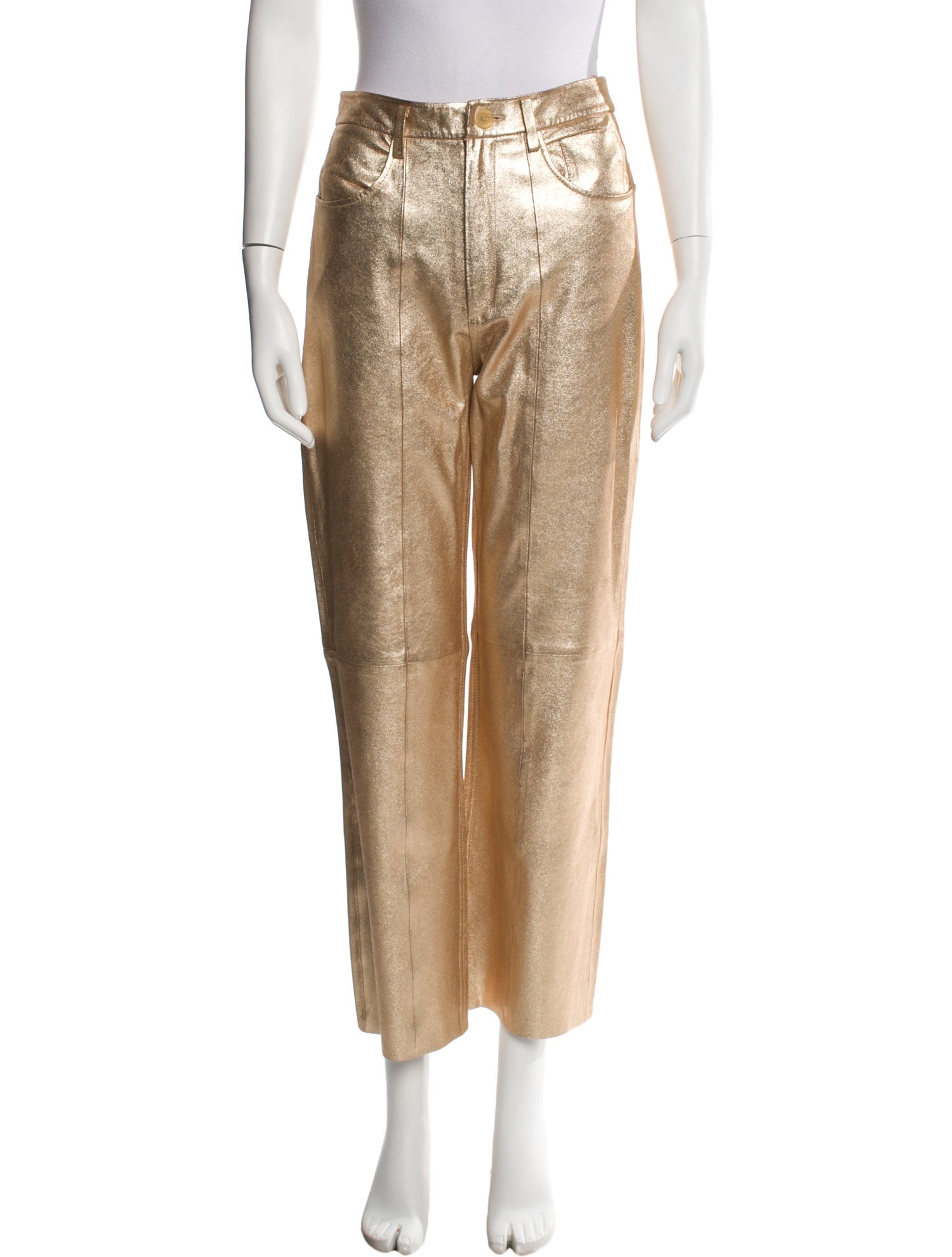 forte_forte Leather Straight Leg Pants