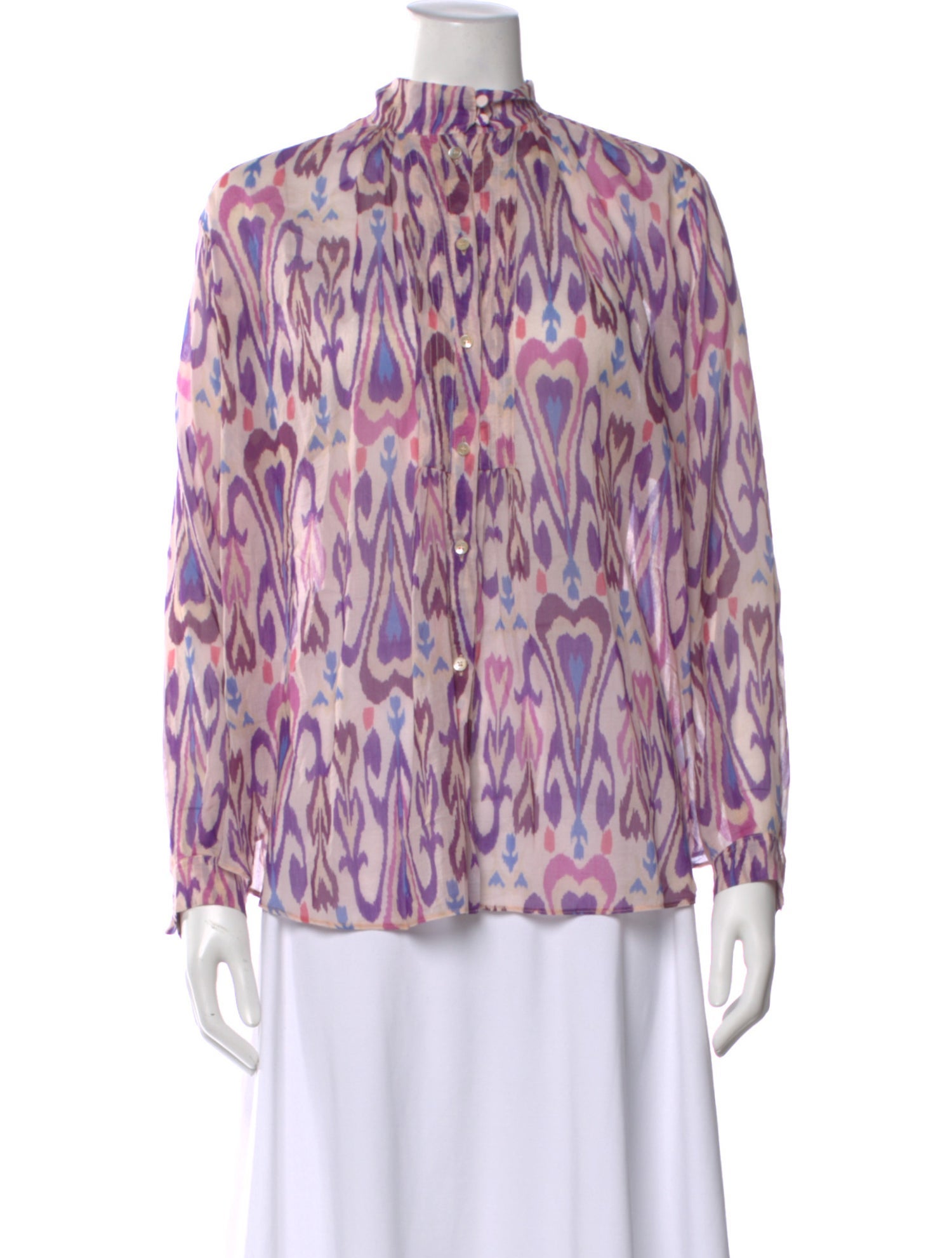 forte_forte Printed Long Sleeve Blouse