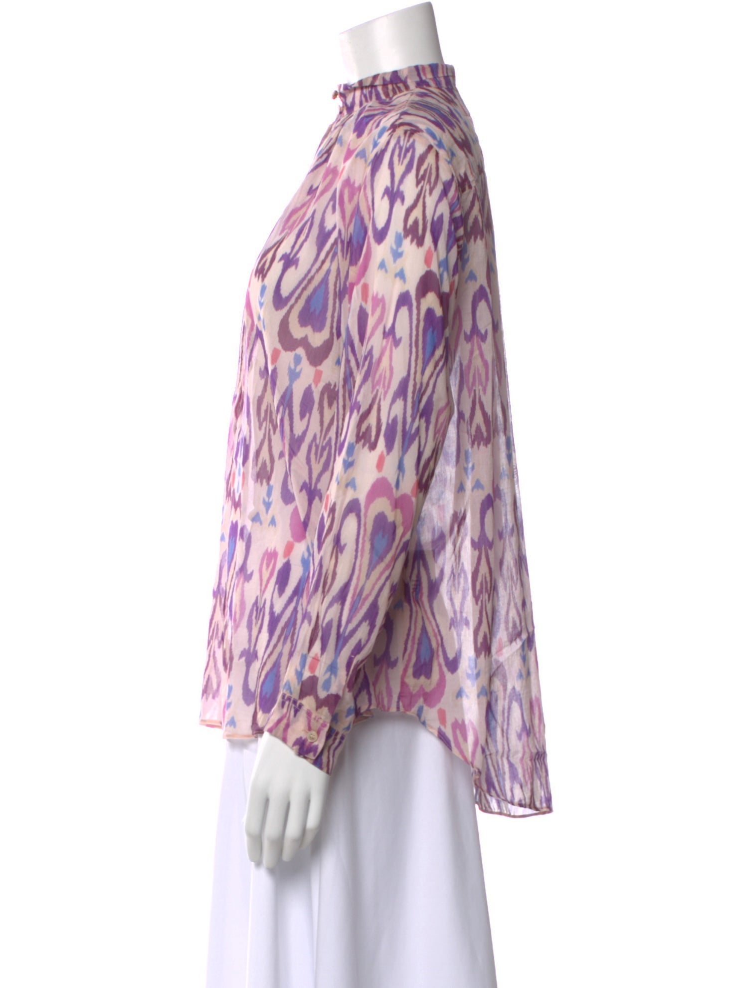 forte_forte Printed Long Sleeve Blouse