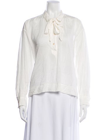 Pre-owned Forte Forte Long Sleeve Blouse In White