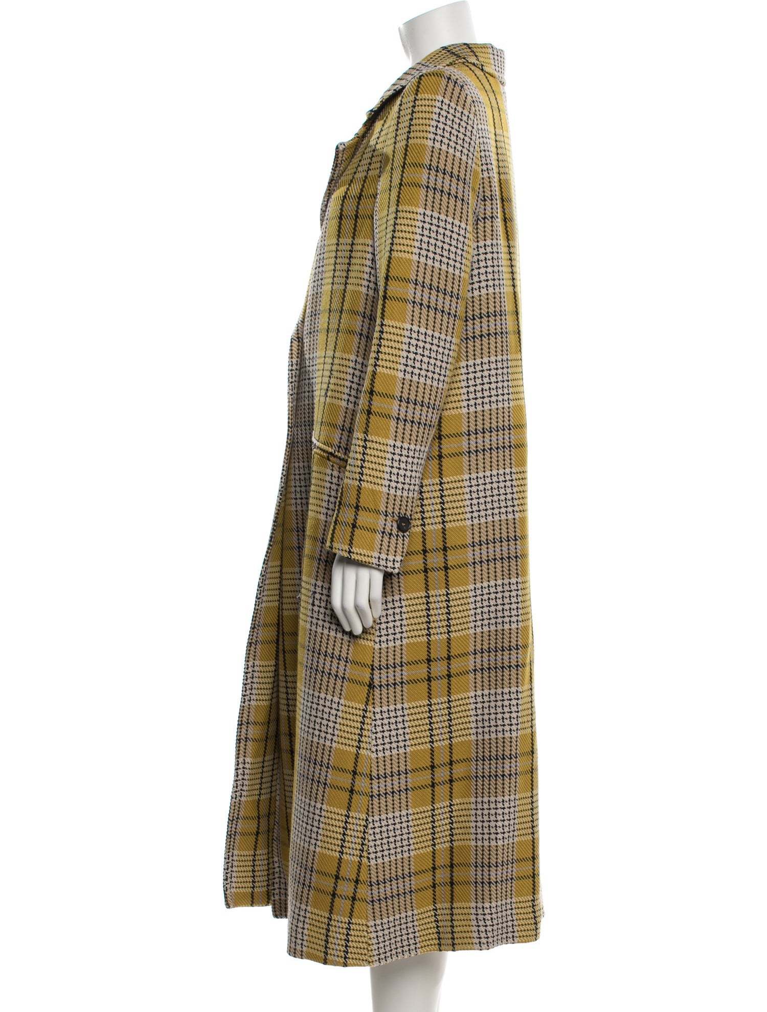 クリスチャンディオール★ヘリンボーン★Pコート★ウールアンゴラ11号イエロー Christian Dior Shearling Coat - Brown Coats, Clothing - CHR34307
