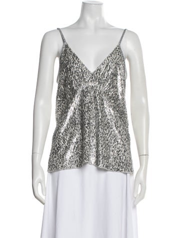 Pre-owned Forte Forte Animal Print V-neck Top