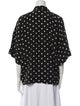 Françoise Silk Polka Dot Print Button-Up Top