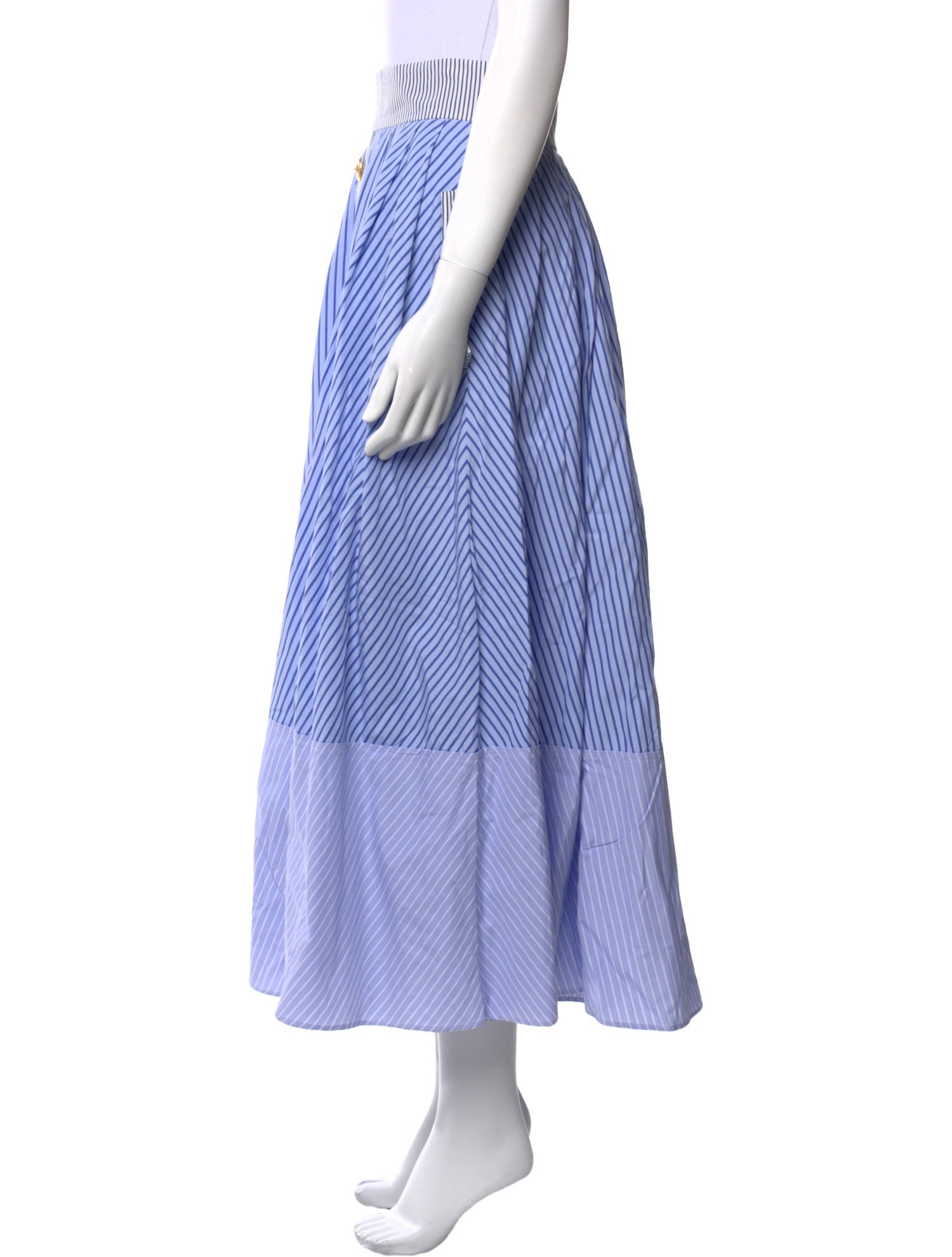 Françoise Striped Midi Length Skirt