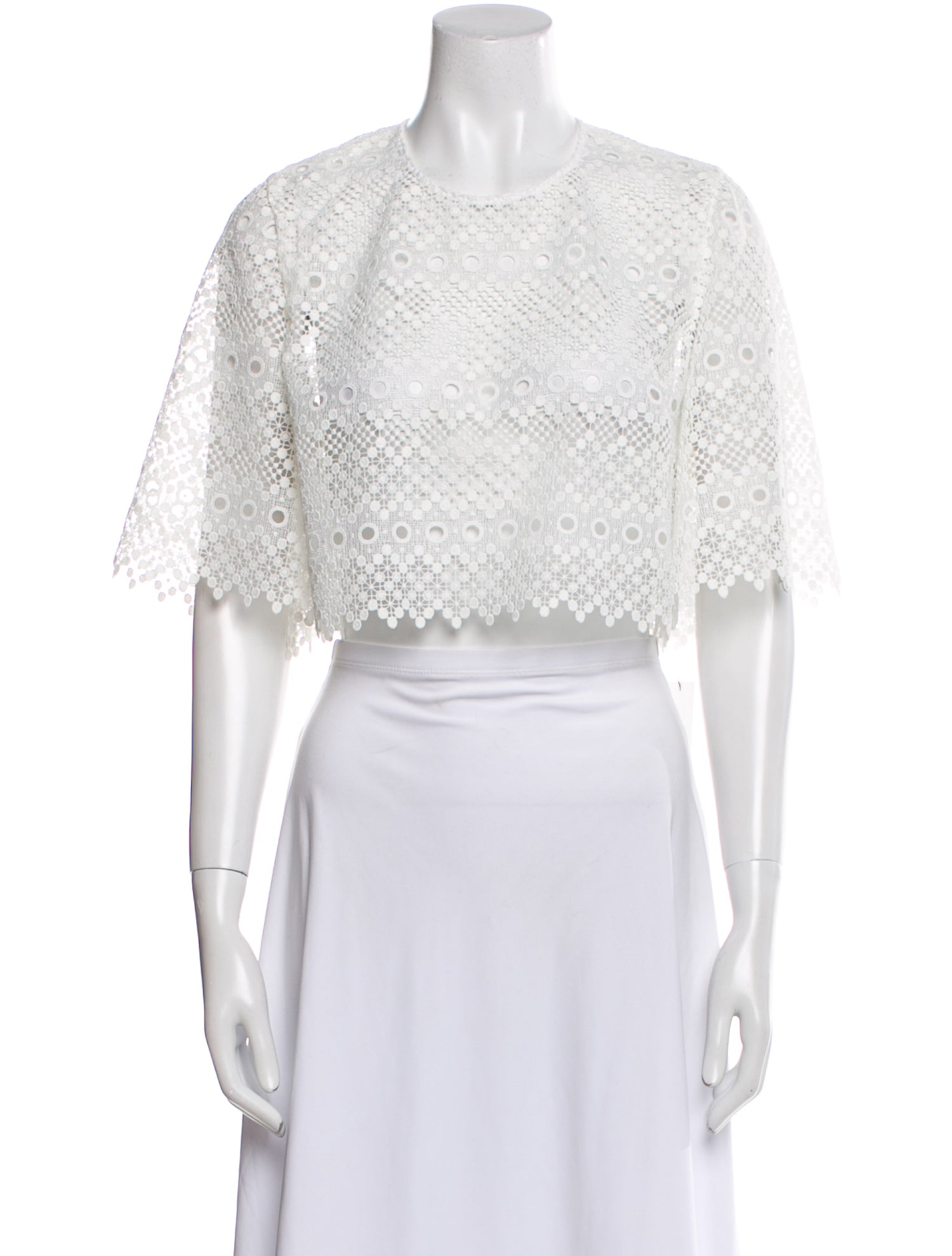 Françoise Crew Neck Short Sleeve Crop Top