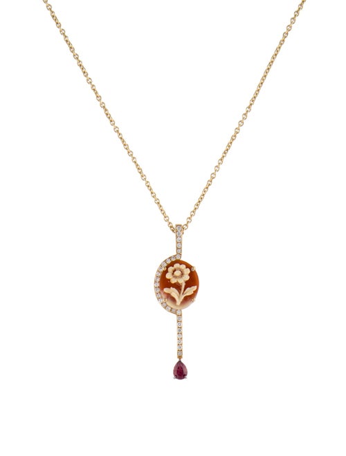 Francesca Villa 18K Resin & Diamond Dew Drop Pendant Necklace