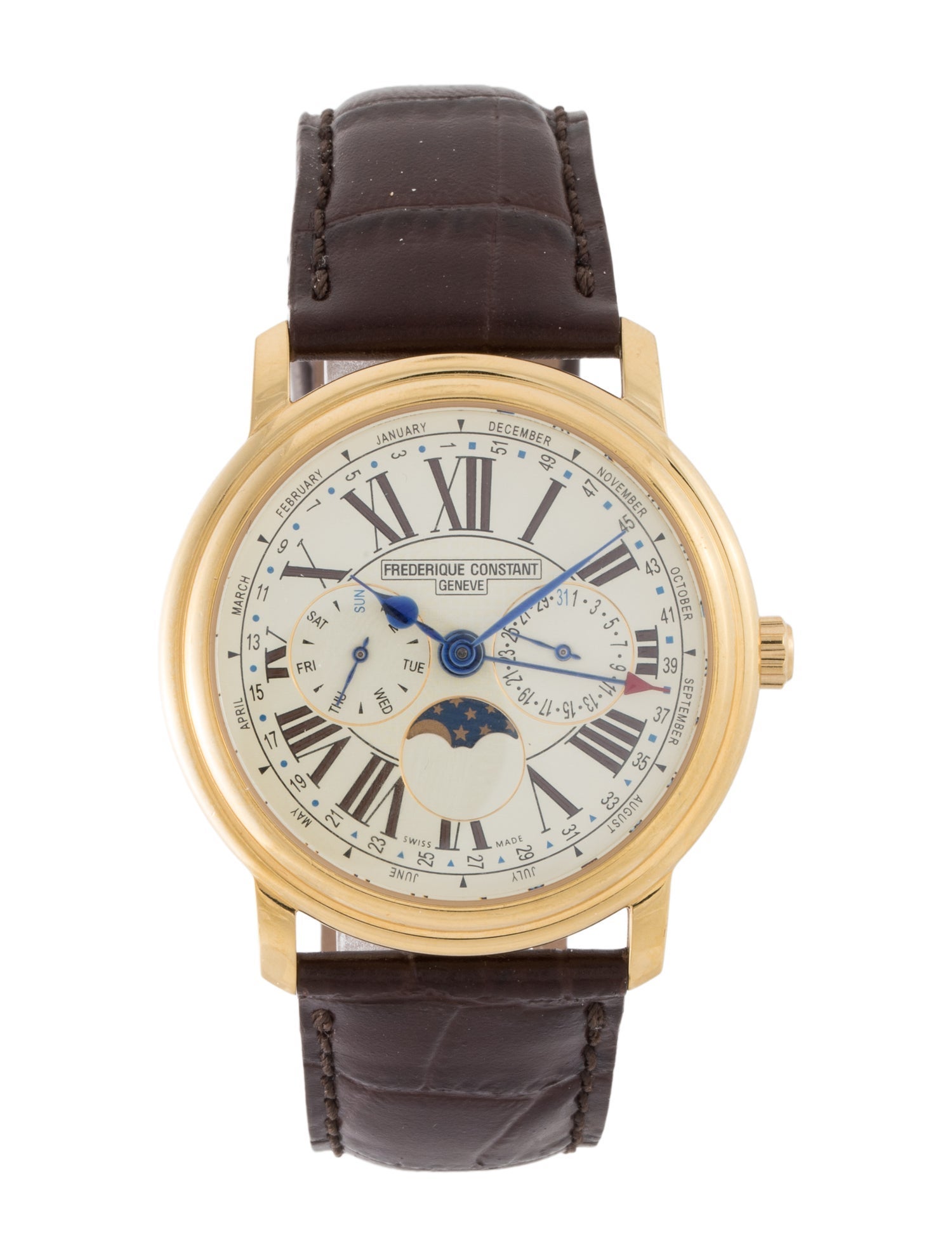 Frederique Constant Business Timer Moon Phase Watch