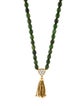 Fred of Paris 3.50ctw Diamond & Nephrite Bead Pendant Necklace
