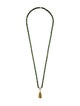 Fred of Paris 3.50ctw Diamond & Nephrite Bead Pendant Necklace