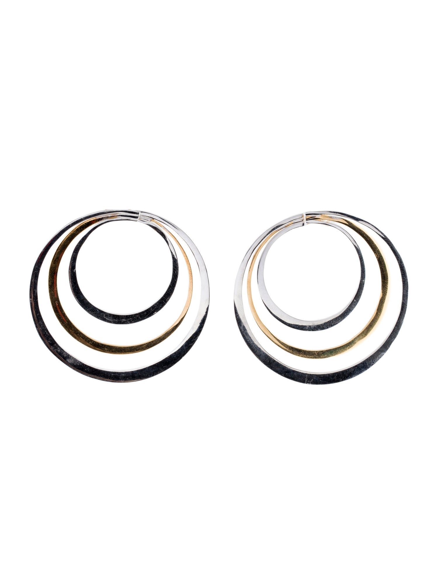 Fred 18K Two-Tone Hoop Earrings
