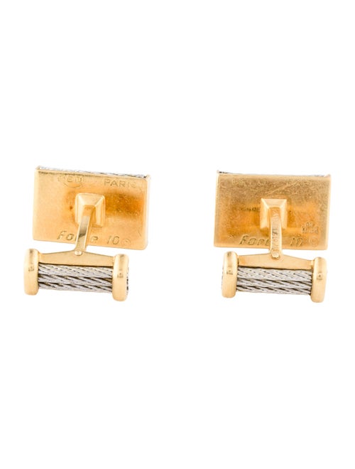 Fred Diamond Two Tone Cufflinks