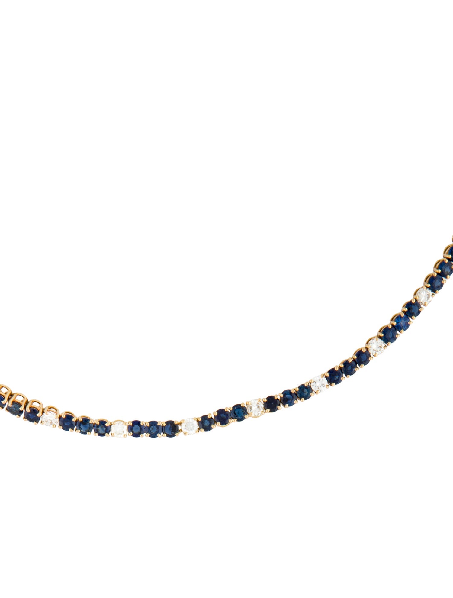 Fred 18K 9.90ctw Sapphire & Diamond Choker Necklace