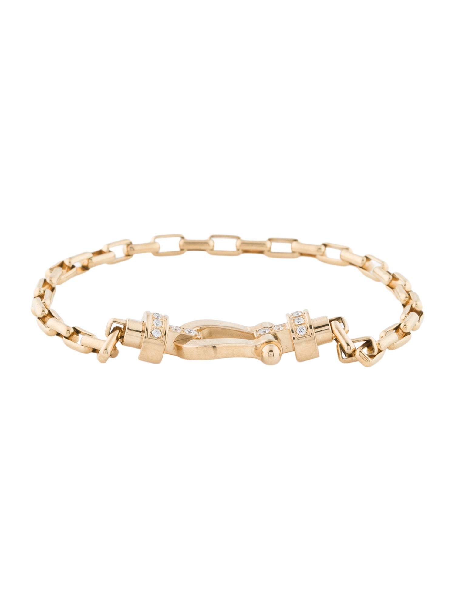 Fred 18K Diamond Force 10 Link Bracelet