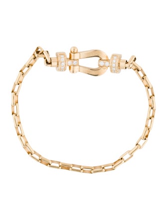 Fred 18K Diamond Force 10 Link Bracelet
