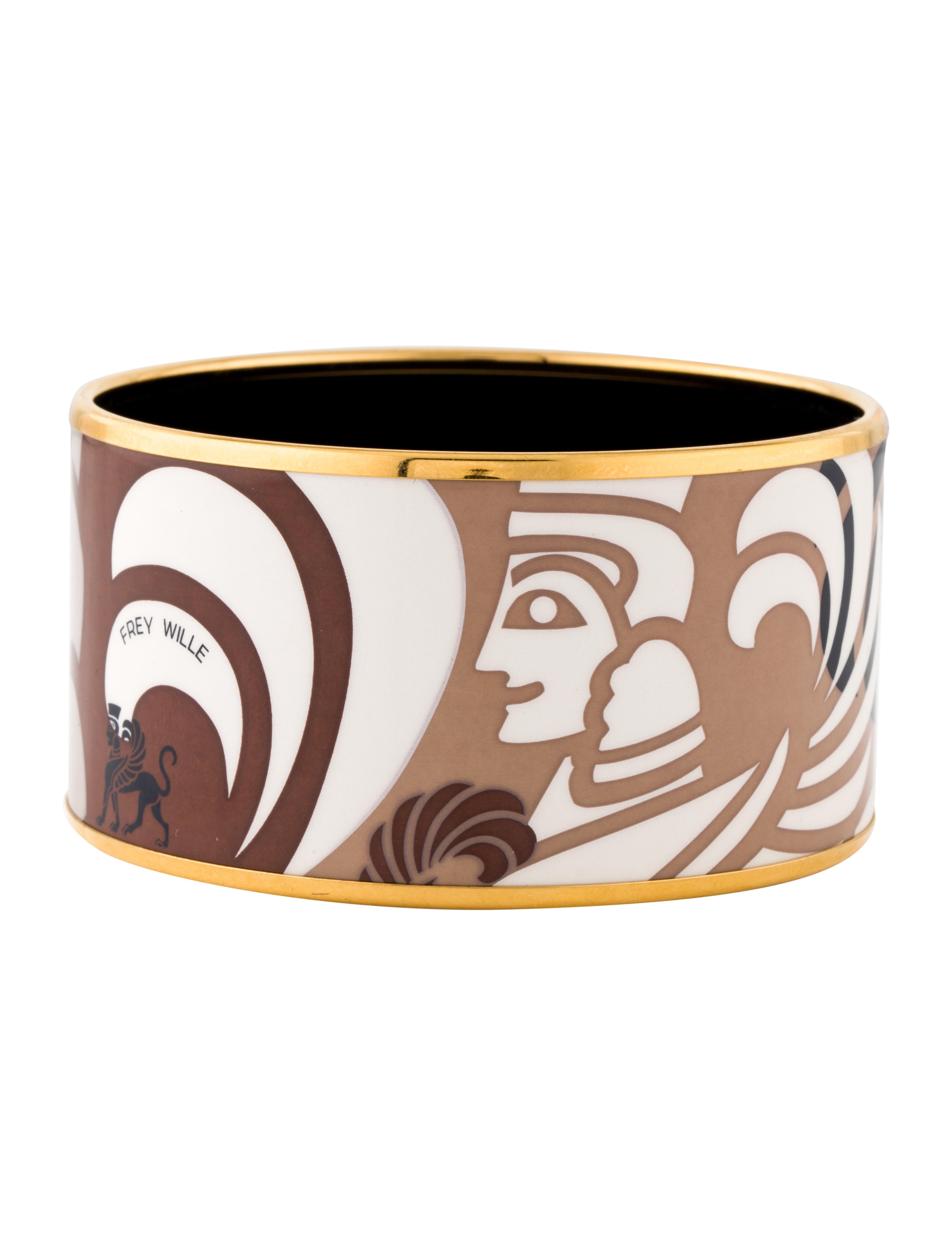 Tory Burch Enamel T Pattern Bangle Bracelet GoldTone Metal Bangle