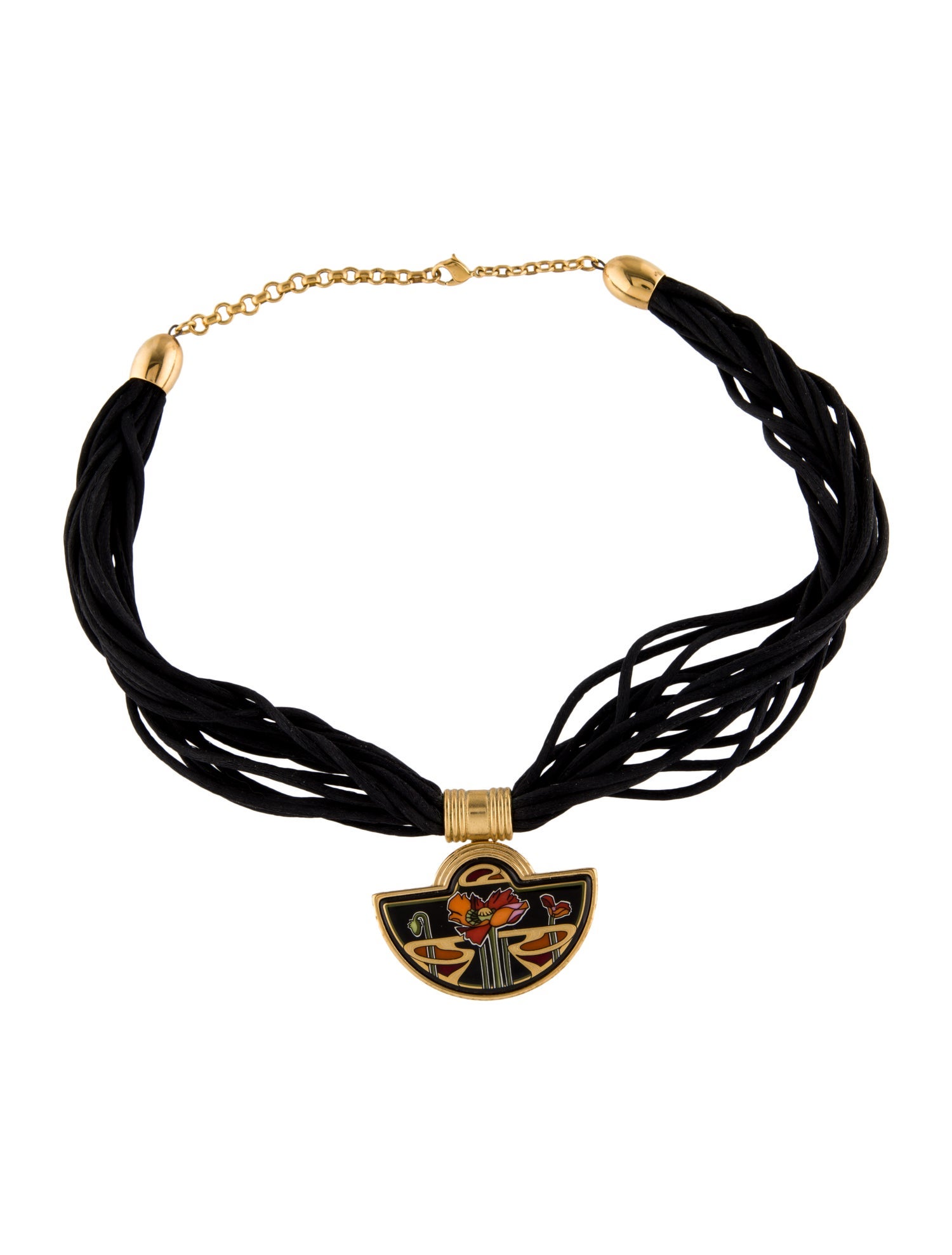 Frey Wille Enamel Pendant Necklace