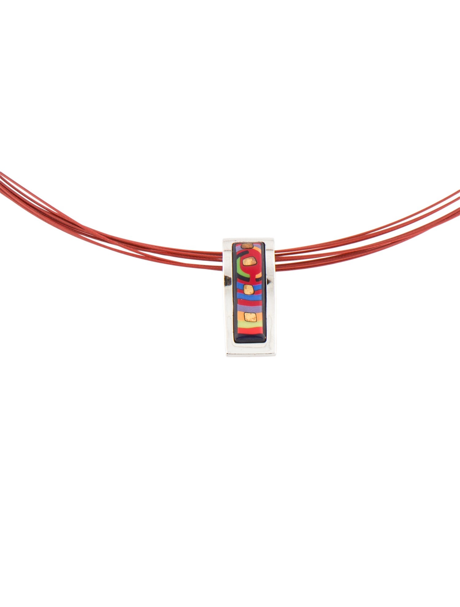 Frey Wille Enamel Pendant Necklace