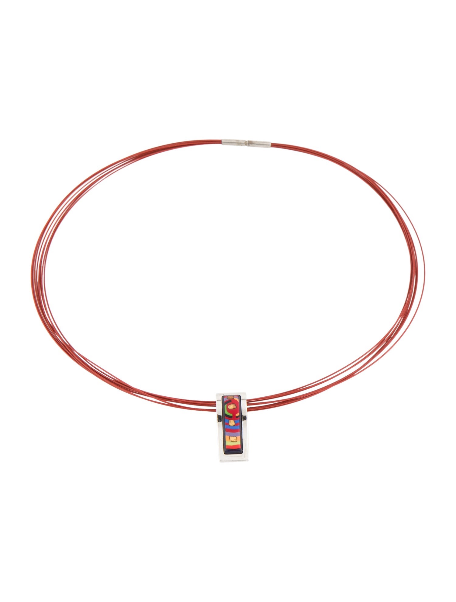 Frey Wille Enamel Pendant Necklace