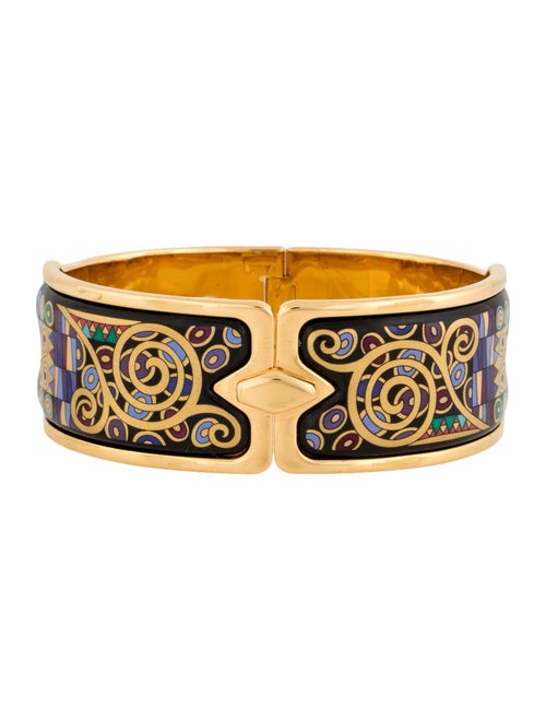 Frey Wille Enamel Hinged 'Royal' Bangle Bracelet