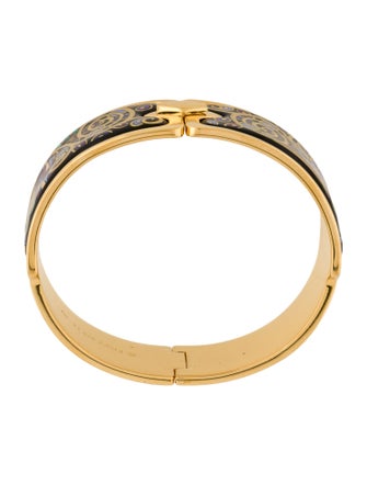 Frey Wille Enamel Hinged 'Royal' Bangle Bracelet