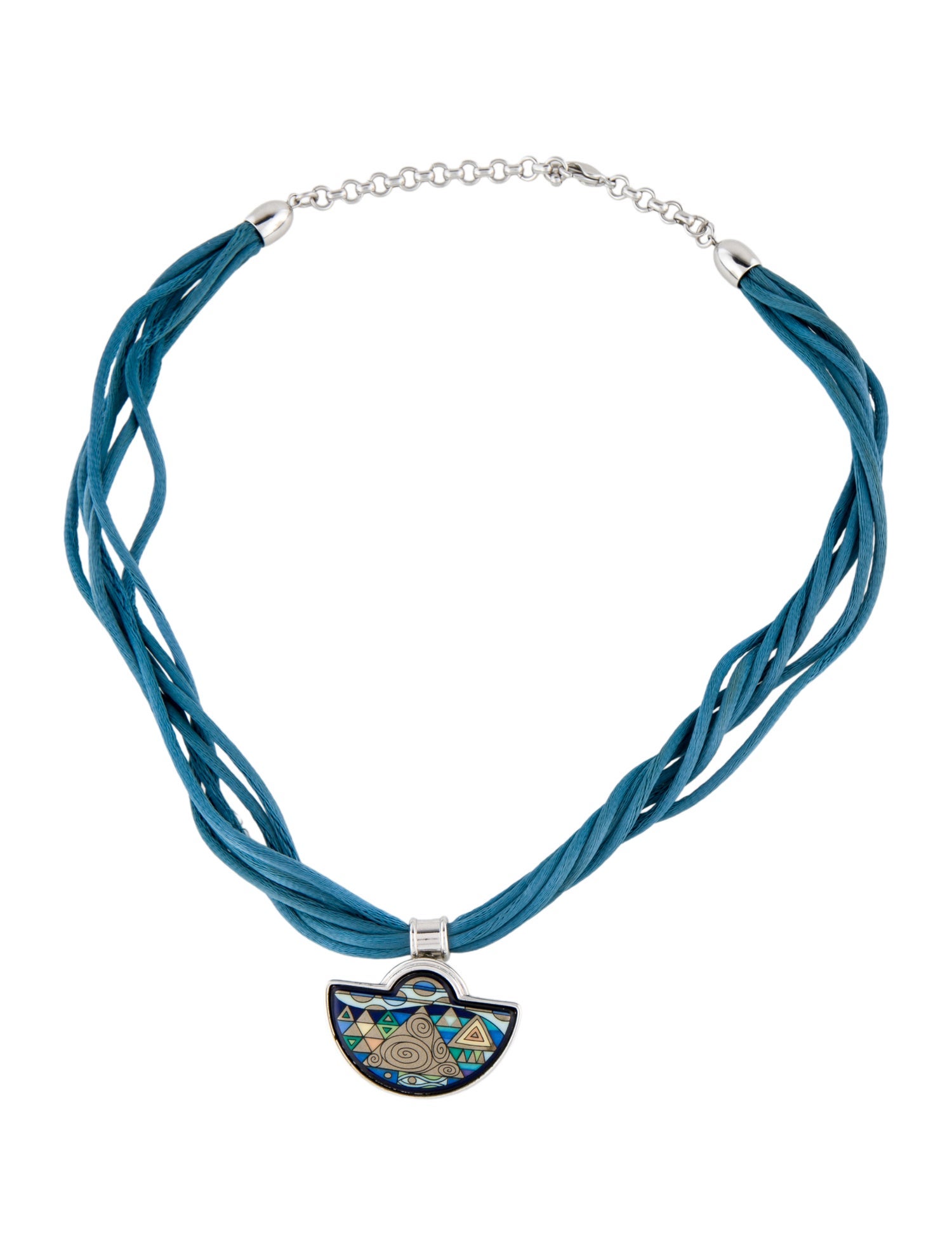 Frey Wille Enamel Pendant Necklace