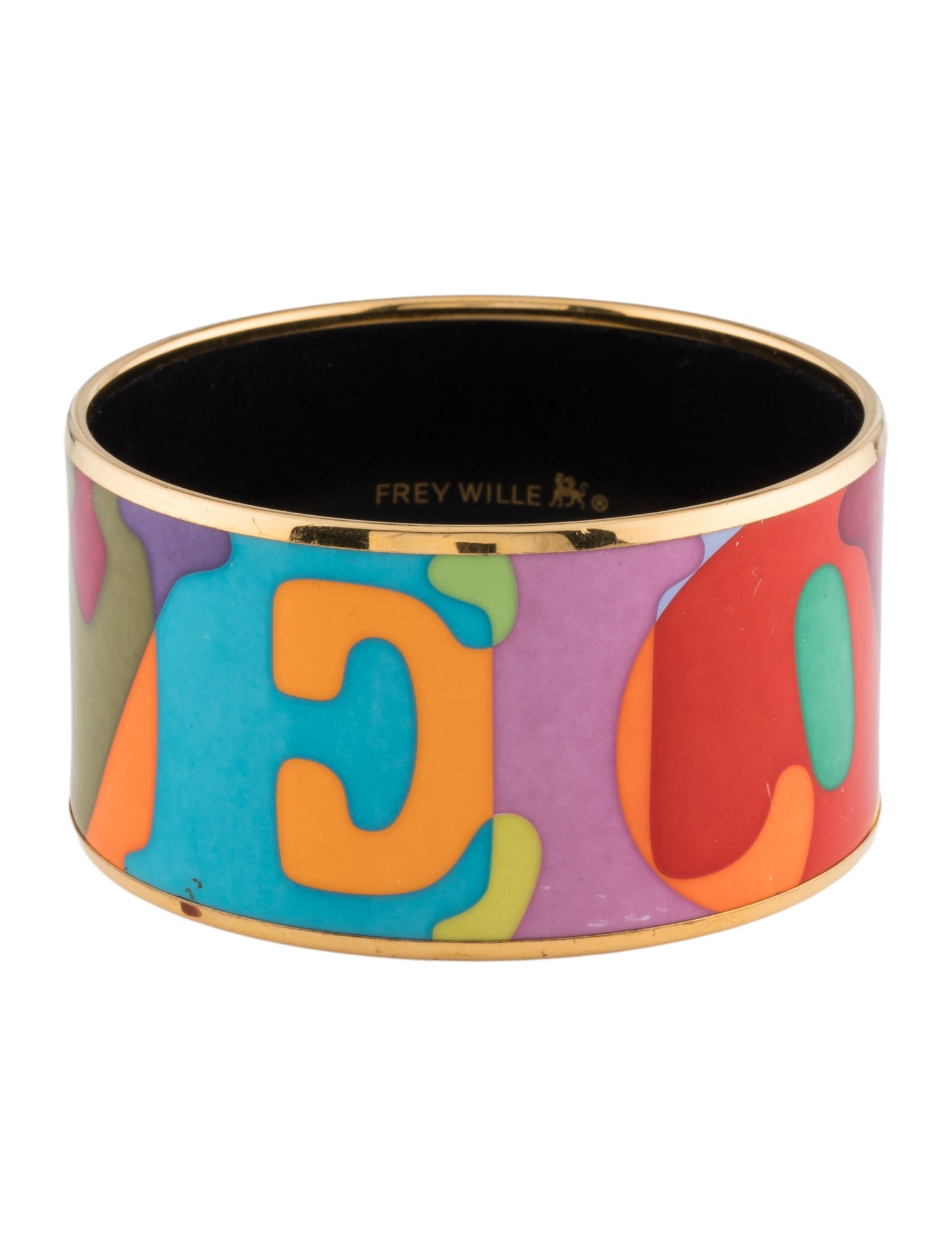 Frey Wille Wide Enamel Bangle Bracelet