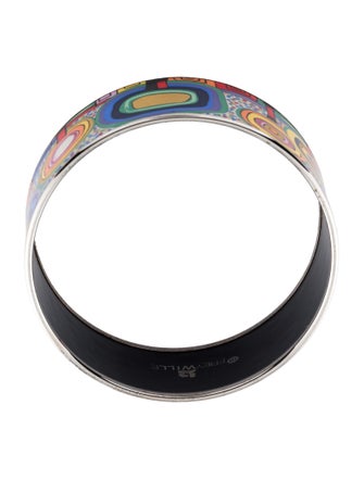 Frey Wille Enamel Abstract Art Bangle Bracelet