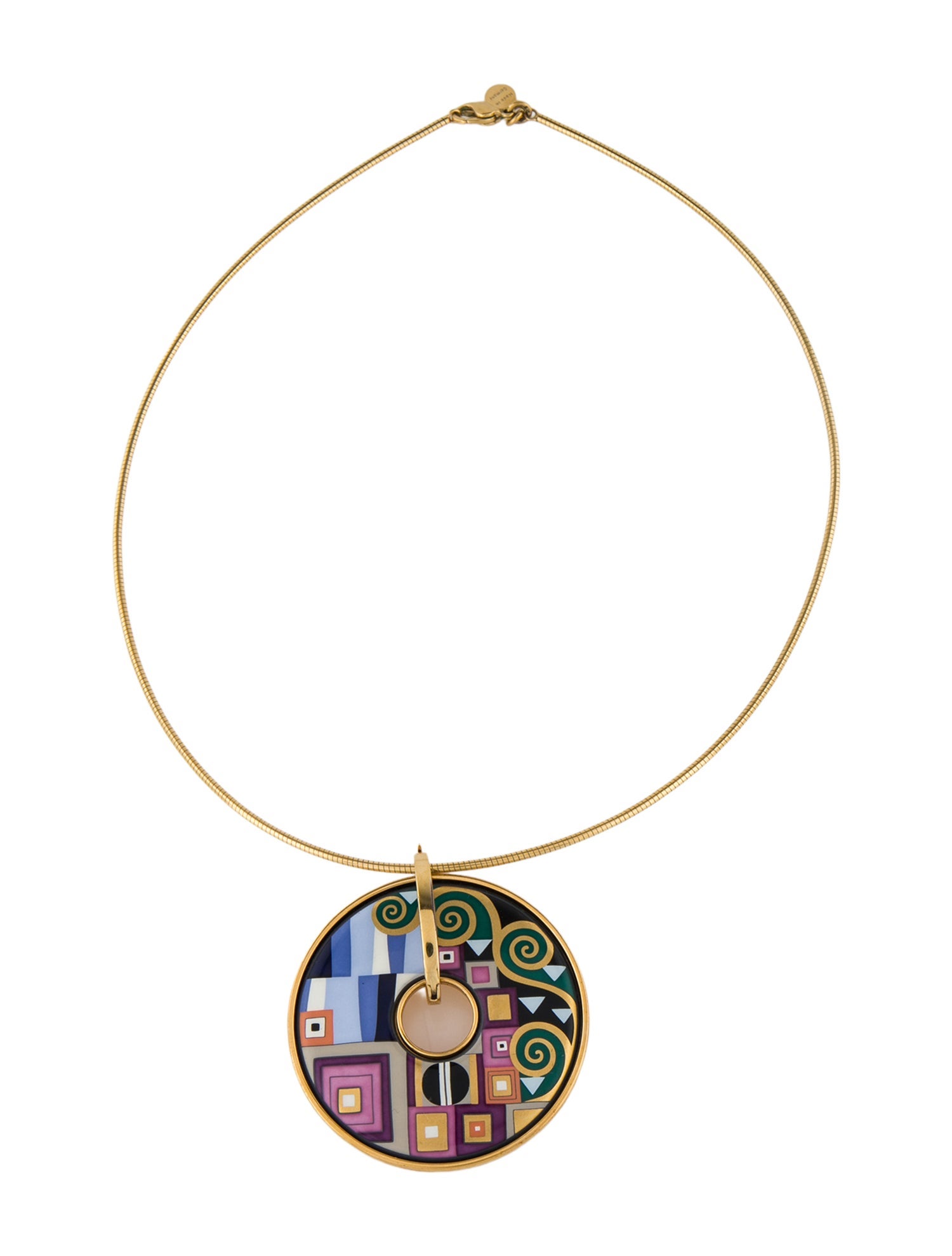 Frey Wille Enamel Pendant Necklace