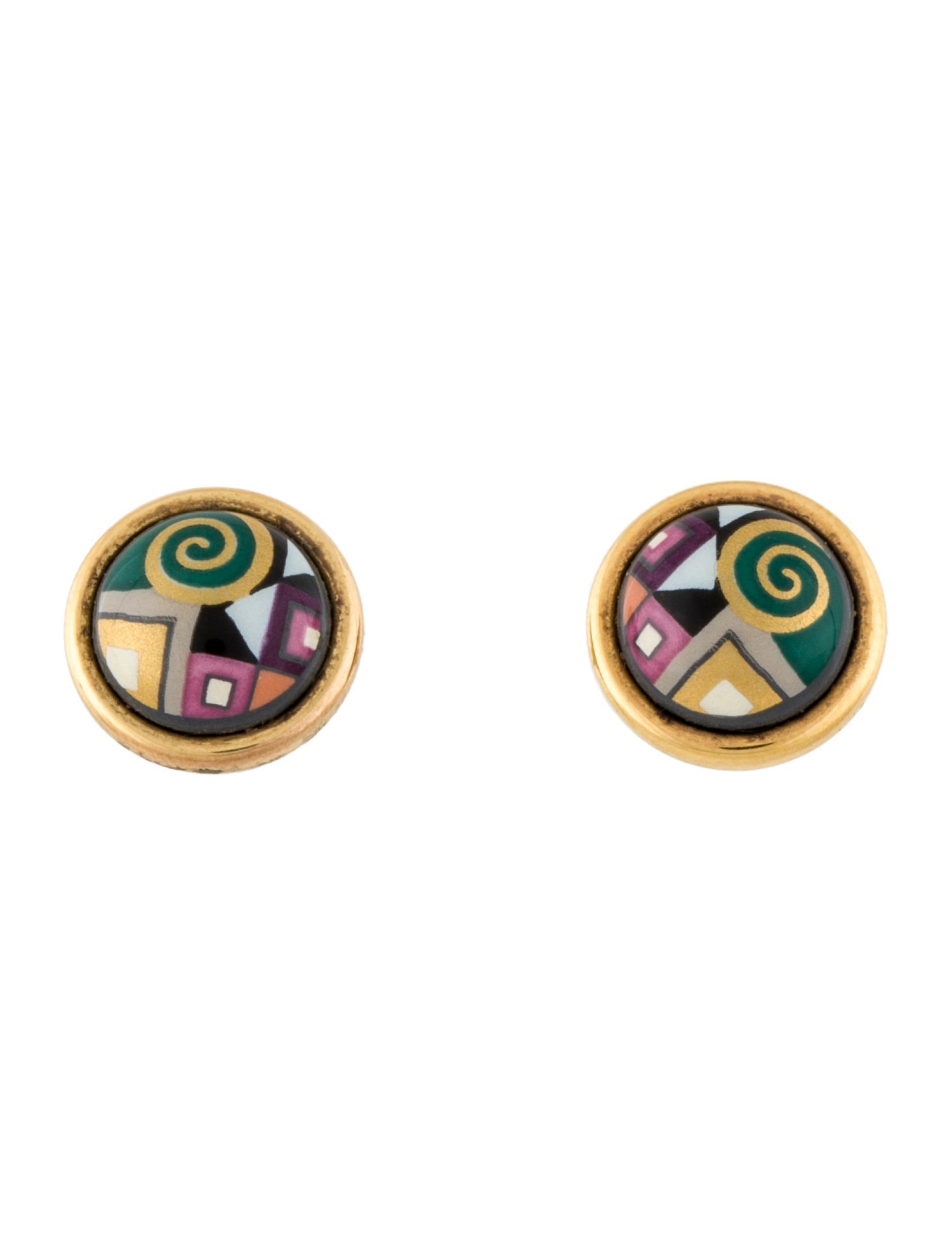 Frey Wille Enamel Stud Earrings