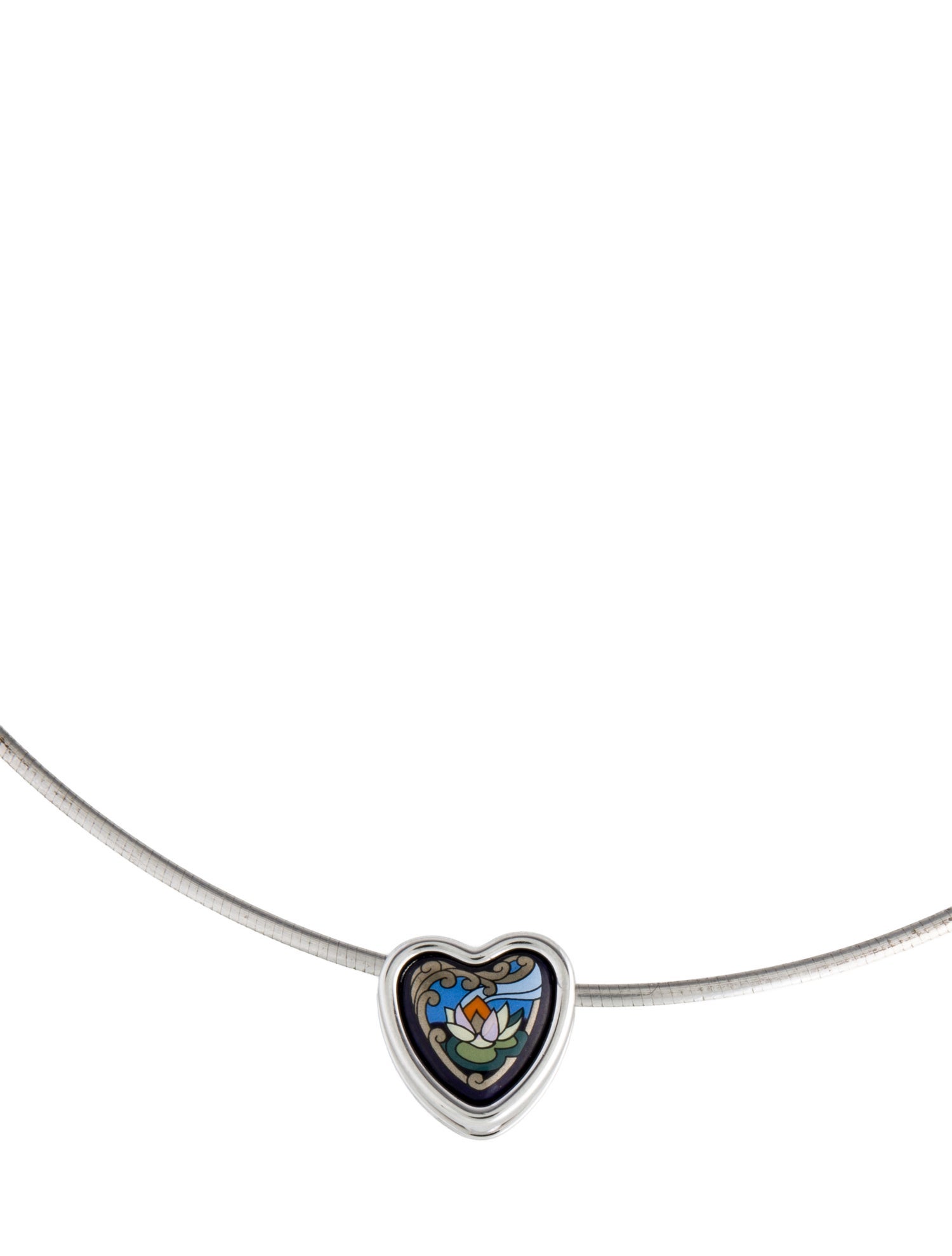 Frey Wille Enamel Heart Pendant Necklace