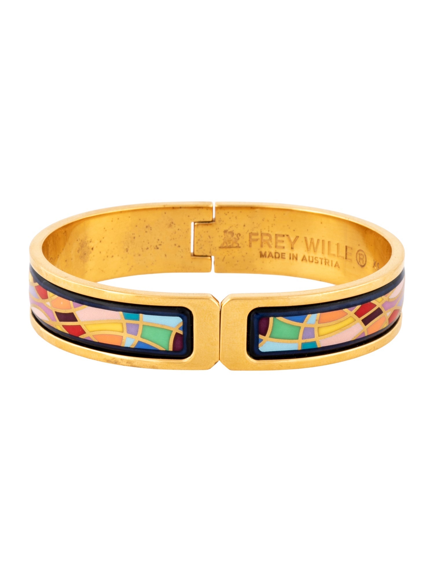Frey Wille Enamel Hinged Bangle Bracelet