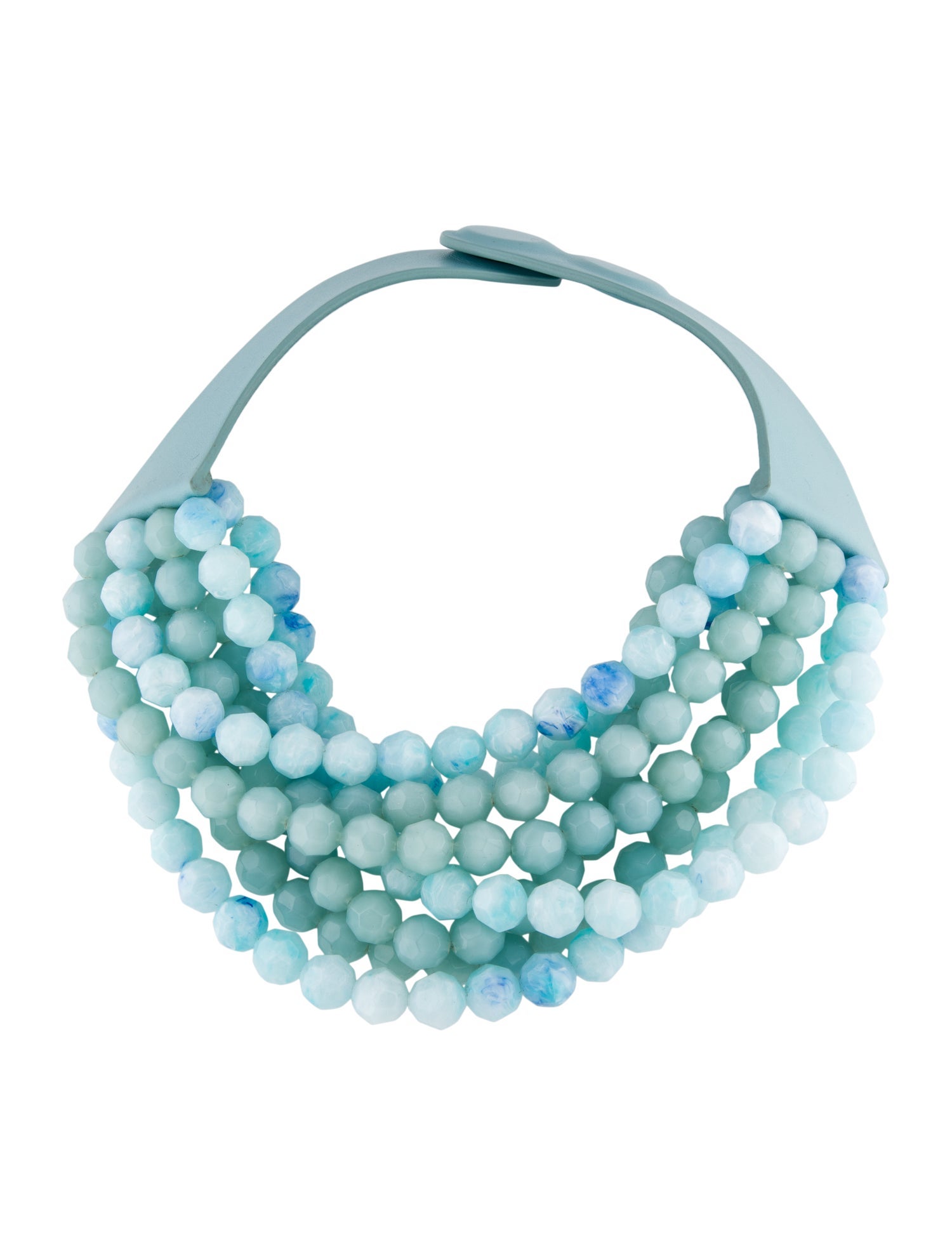 Fairchild Baldwin Round Bella Summer Blue Collar Necklace