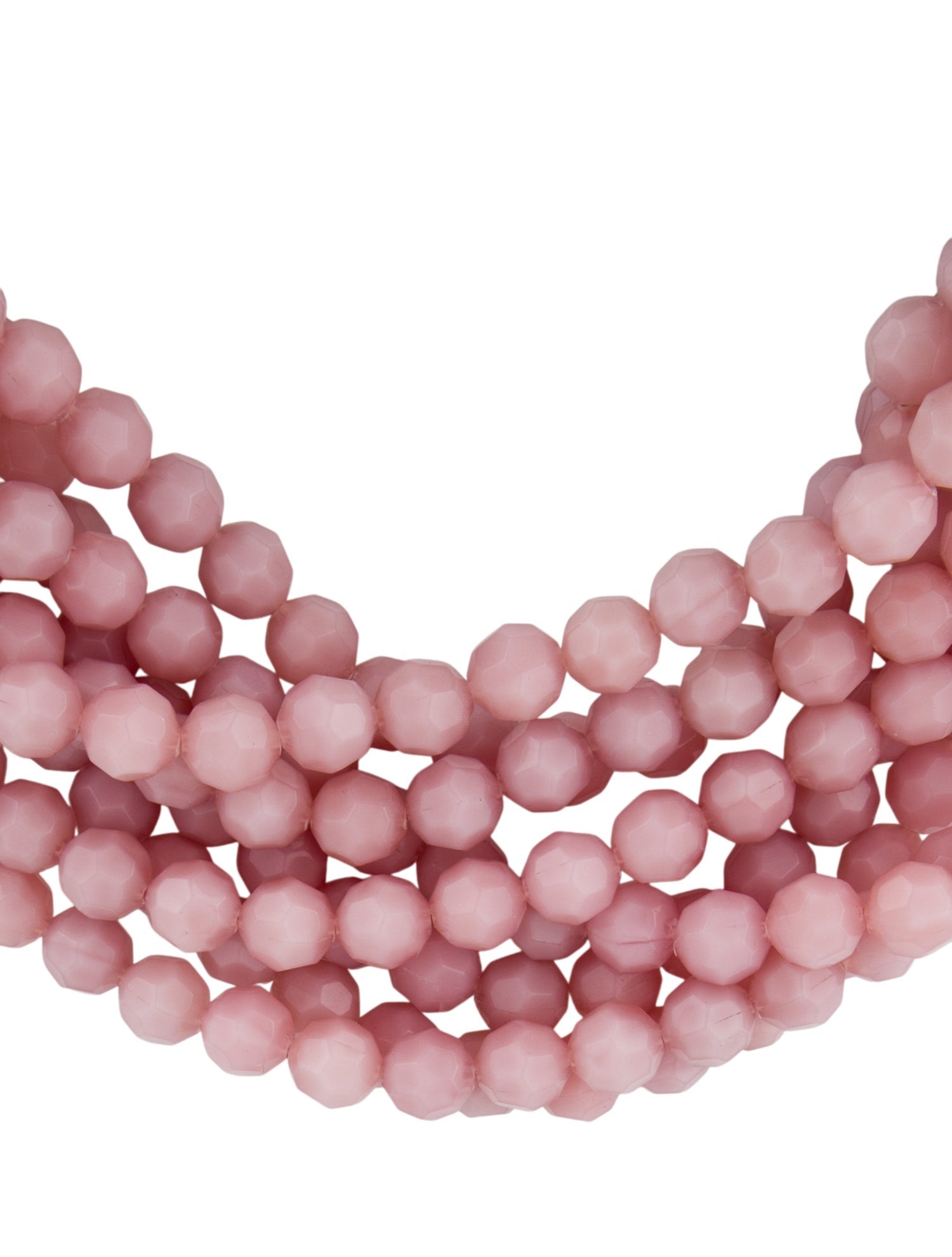 Fairchild Baldwin Leather & Resin Bead Multistrand Collar Necklace