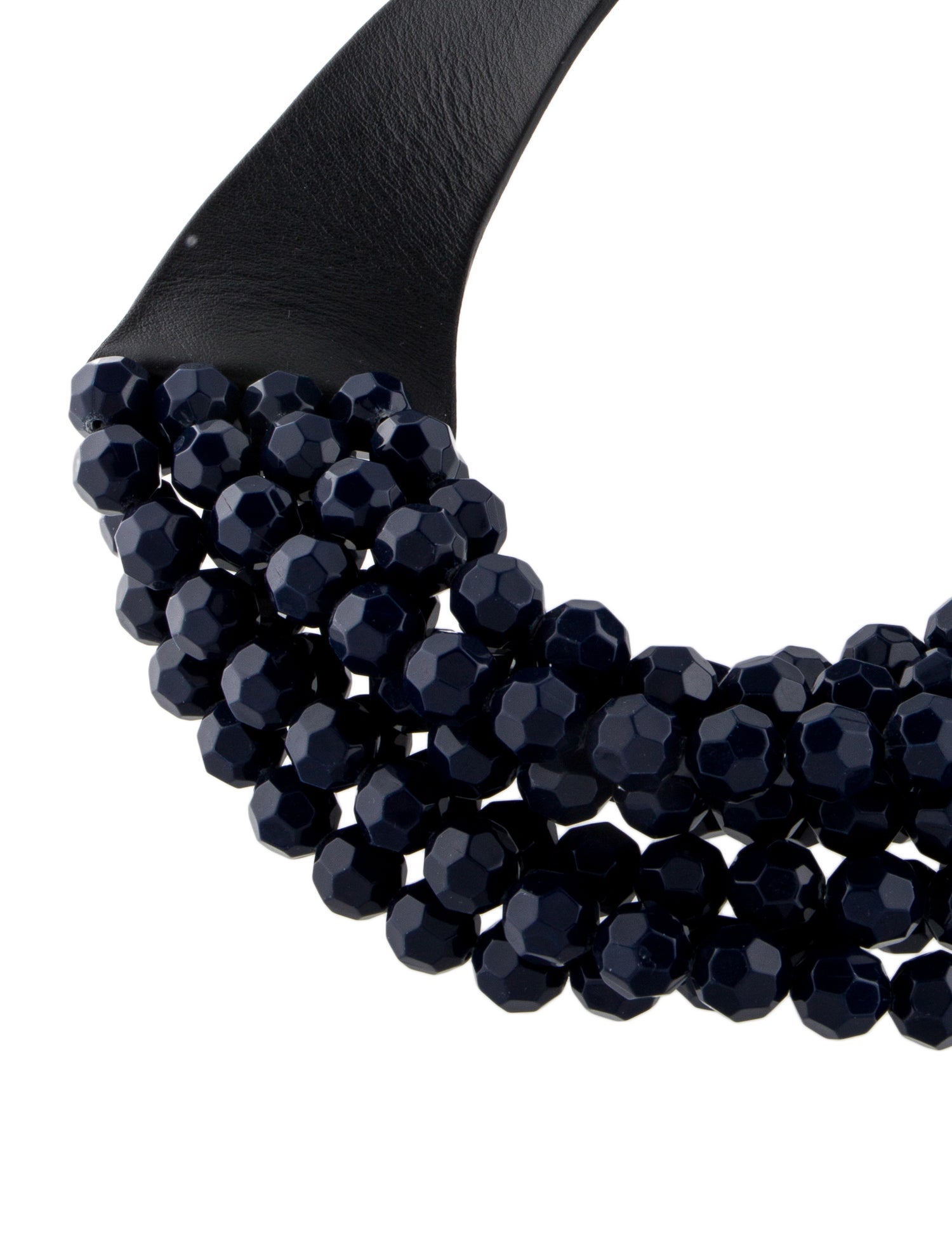 Fairchild Baldwin Leather & Bead Bella Multistrand Collar Necklace