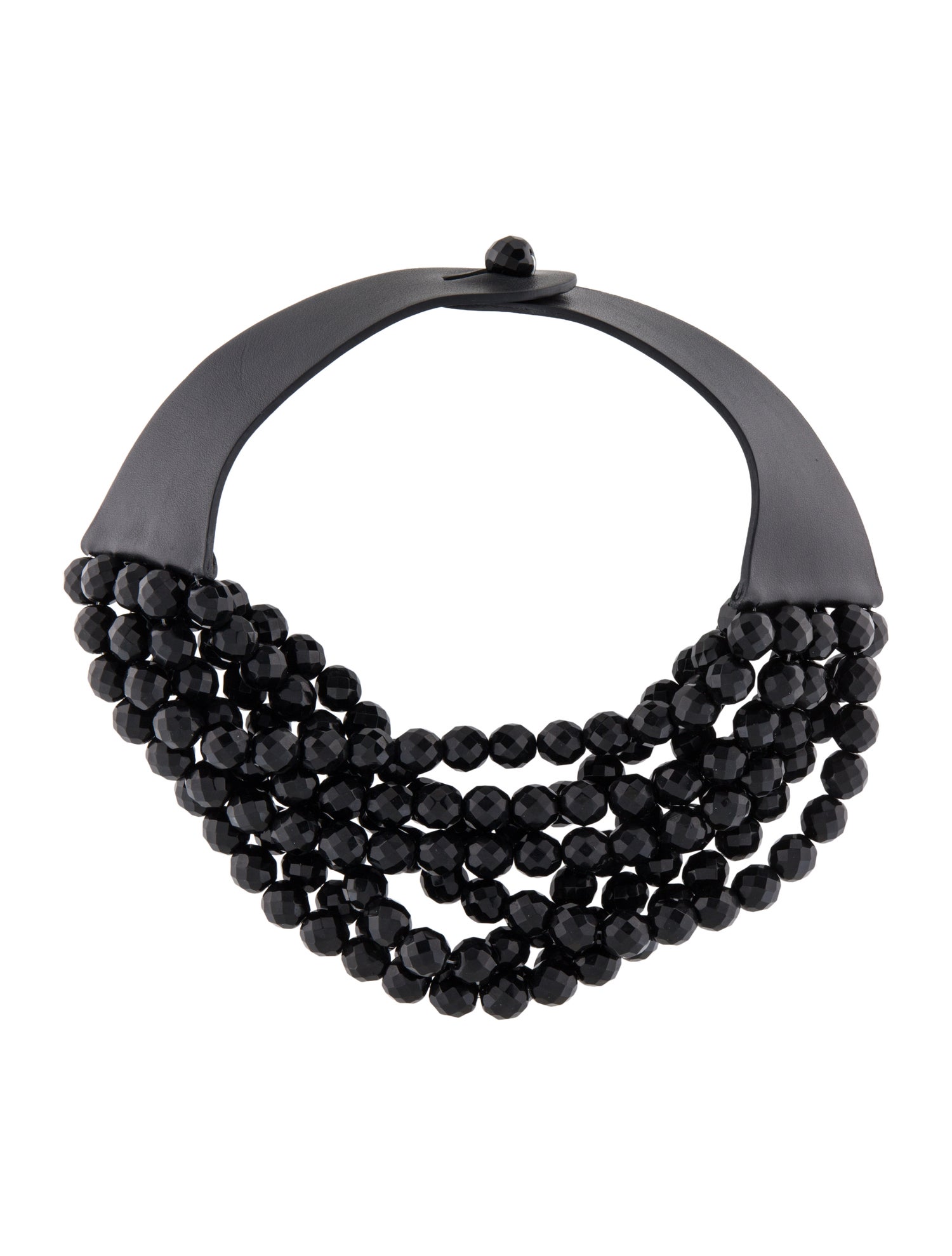 Fairchild Baldwin Bead & Leather Collar Necklace