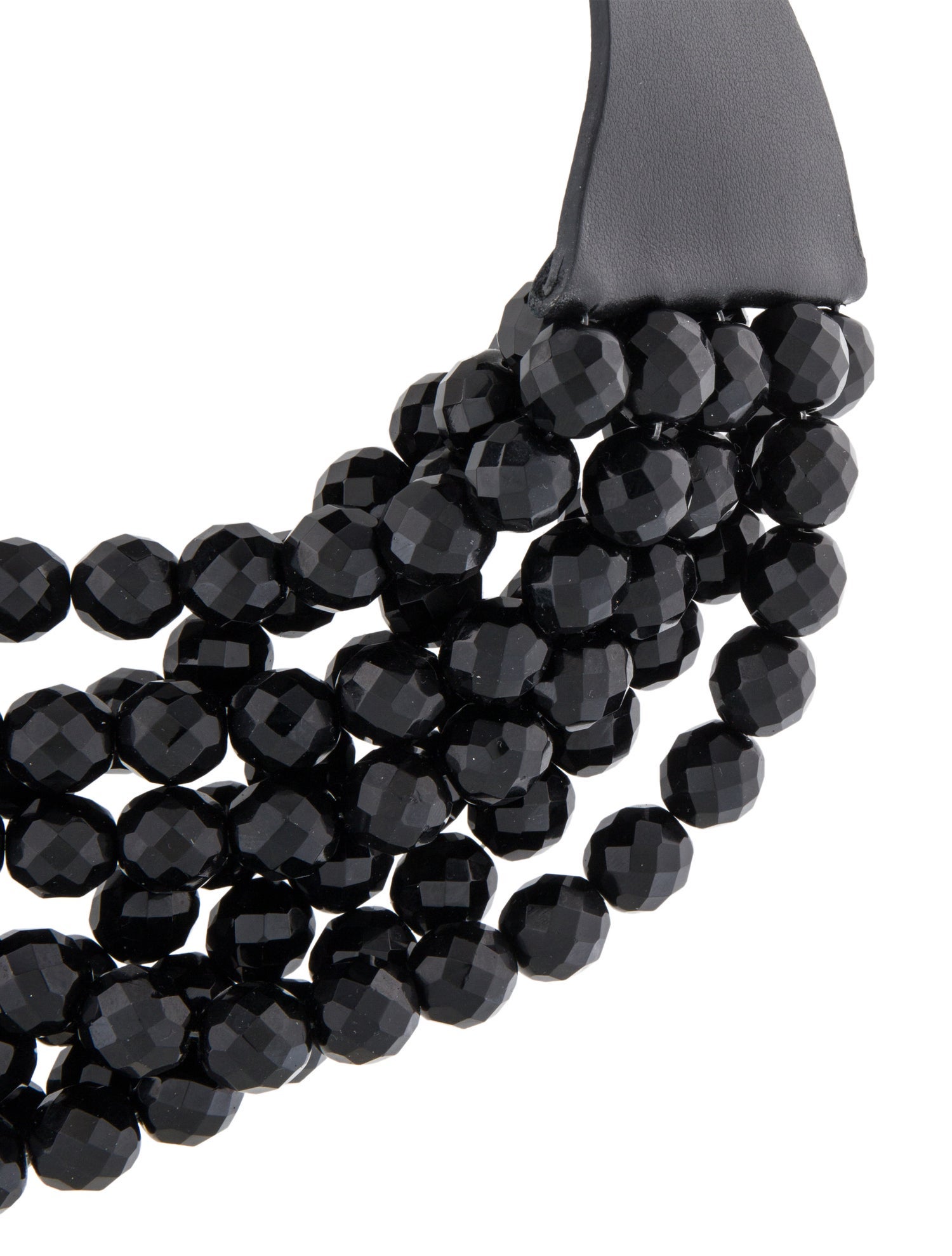 Fairchild Baldwin Bead & Leather Collar Necklace