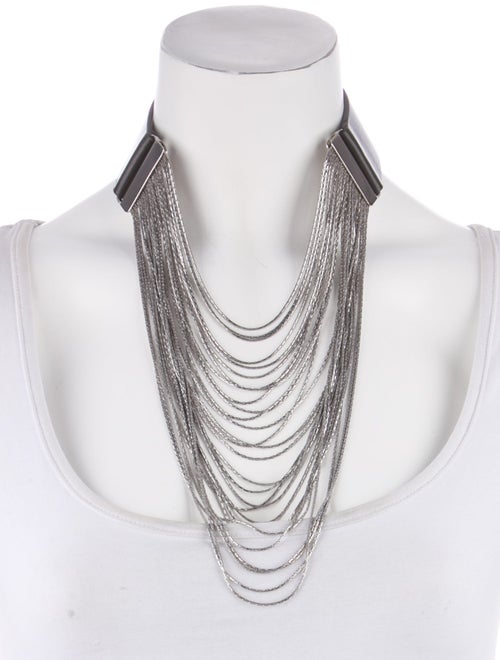 Fairchild Baldwin Leather Multistrand Collar Necklace