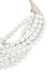 Fairchild Baldwin c Leather & Resin Bead Multistrand Collar Necklace