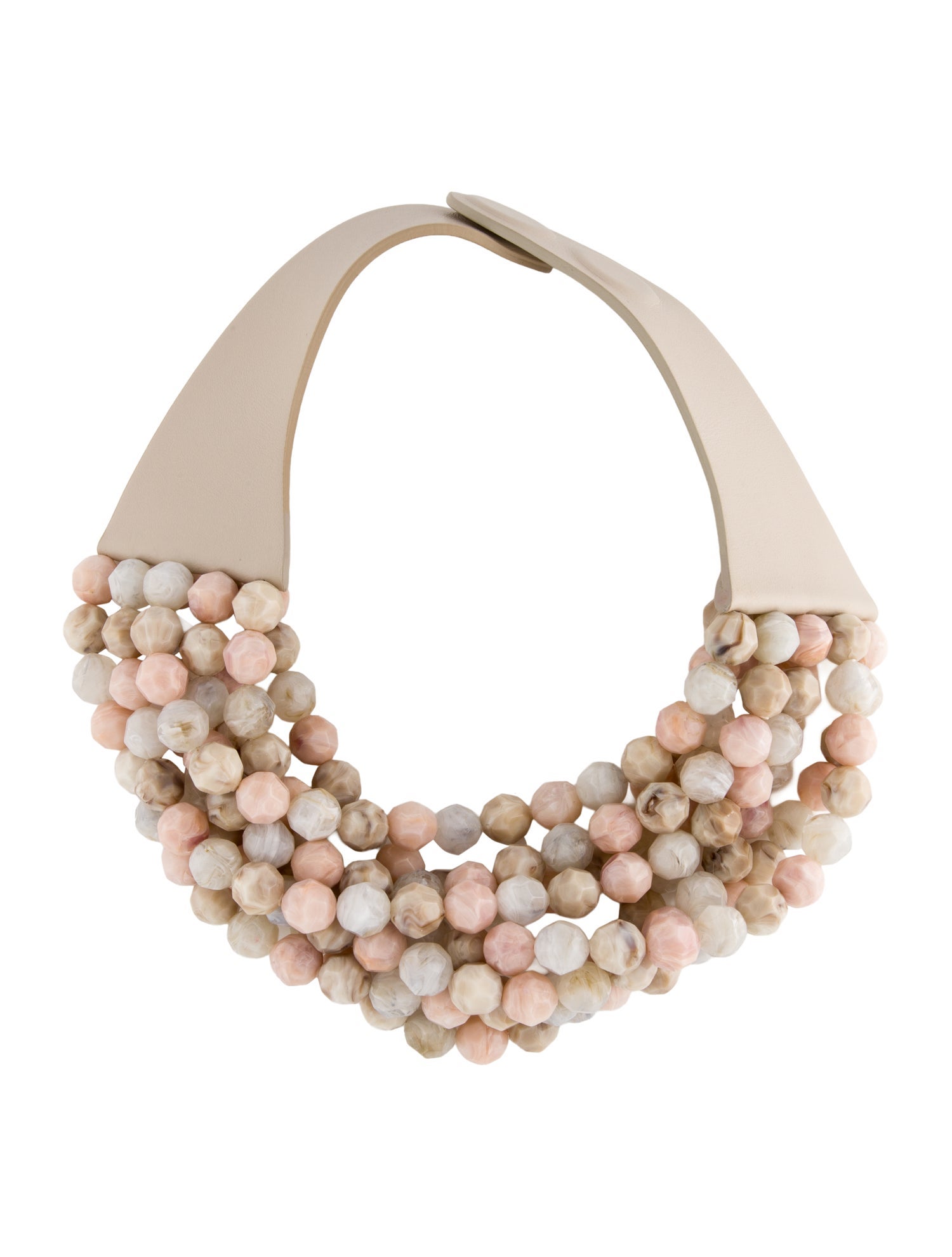 Fairchild Baldwin Bead & Leather Collar Necklace