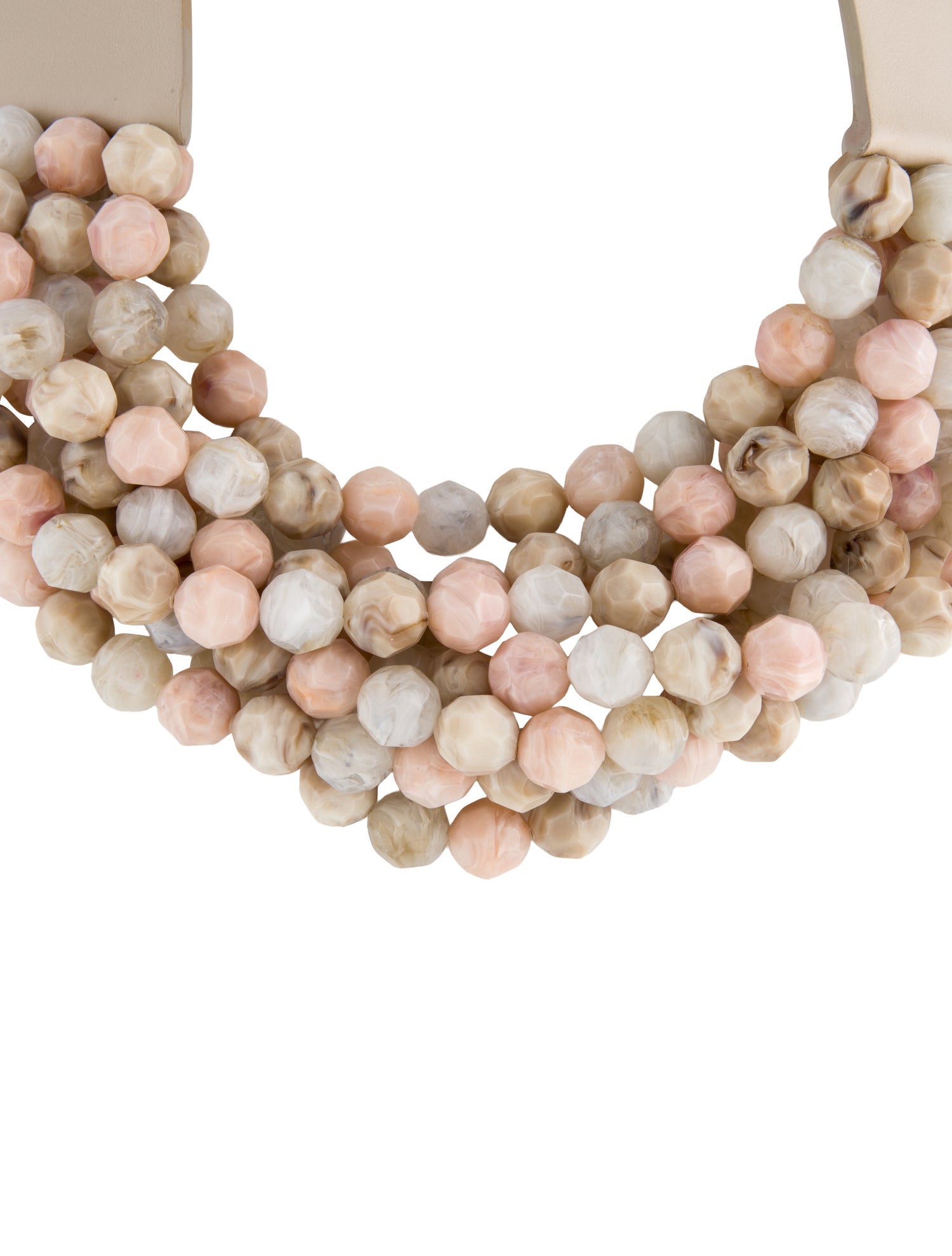 Fairchild Baldwin Bead & Leather Collar Necklace