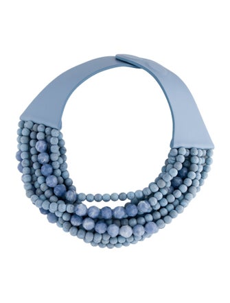 Fairchild Baldwin Leather & Bead Collar Necklace
