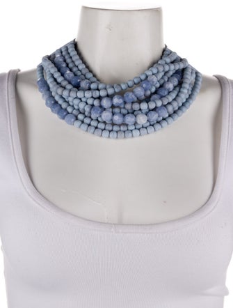 Fairchild Baldwin Leather & Bead Collar Necklace